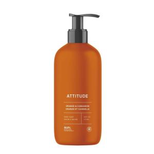ATTITUDE Liquid Hand Soap, EWG Verified, Plant and Mineral-Based, Vegan Personal Care Products, Pine & Sage, 16 Fl Oz(Orange Cinnamon)