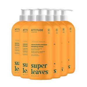 ATTITUDE Moisture Rich Hair Shampoo, EWG Verified, For Dry and Damaged Hair, Naturally Derived Ingredients, Vegan and Plant Based, Quinoa and Jojoba, Bulk Refill, 67.6 Fl Oz(Volume & Shine)