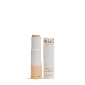 ATTITUDE Oceanly Light Coverage Under Eye Concealer Stick, Titanium Dioxide-Free, EWG Verified, Plastic-Free, Vegan & Cruelty-free Makeup, Cream, 0.2 Ounces(Nude)