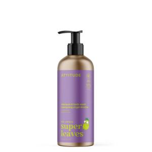 ATTITUDE Shampoo and Body Wash for Kids, EWG Verified Hair and Body Cleanser, Dermatologically Tested Soap, Plant and Mineral Based Bath, Vegan, Refillable Bottle, Watermelon and Coco, 16 Fl Oz(Vanilla & Pear)