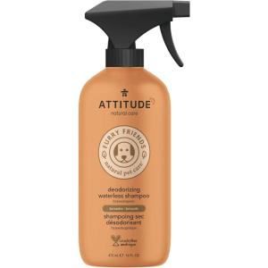 Attitude Waterless Shampoo Spray for Pets, Plant and Mineral-Based Ingredients, Vegan and Cruelty-Free Grooming Products, Deodorizing and Anti-Itching, Lavender, 16 Fl Oz(16 Fl Oz)