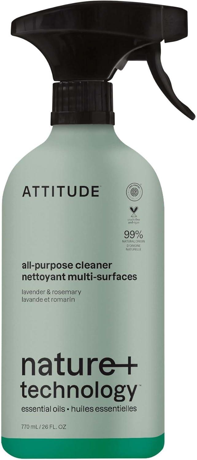 image:imageATTITUDE All Purpose Cleaner EWG Verified MultiSurface Products Vegan Naturally Derived Multipurpose Cleaning Spray Lavender and Rosemary 16 Fl OzLavender Rosemary