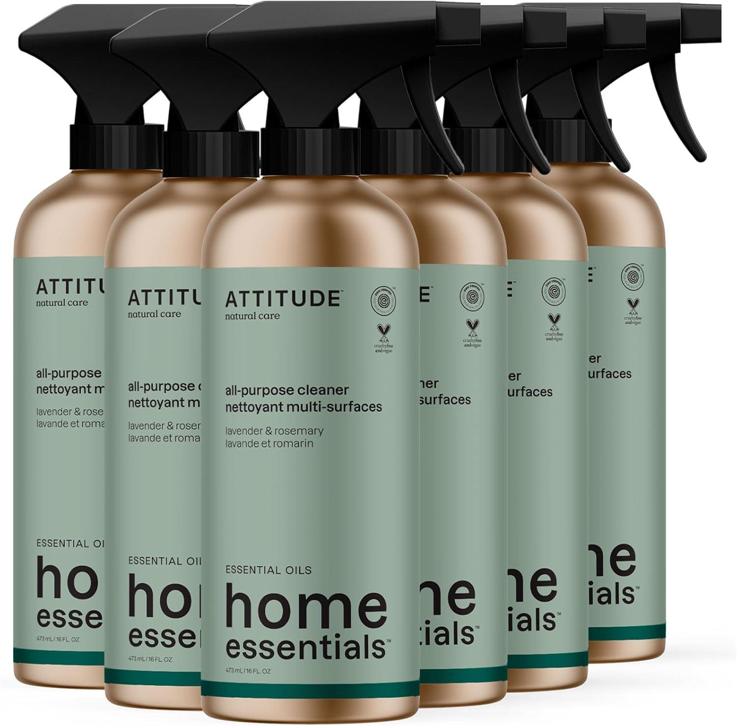 image:imageATTITUDE All Purpose Cleaner EWG Verified MultiSurface Products Vegan Naturally Derived Multipurpose Cleaning Spray Lavender and Rosemary 16 Fl OzLavender Rosemary