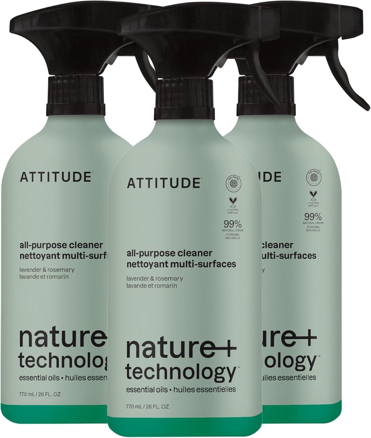 image:imageATTITUDE All Purpose Cleaner EWG Verified MultiSurface Products Vegan Naturally Derived Multipurpose Cleaning Spray Lavender and Rosemary 16 Fl OzLavender Rosemary
