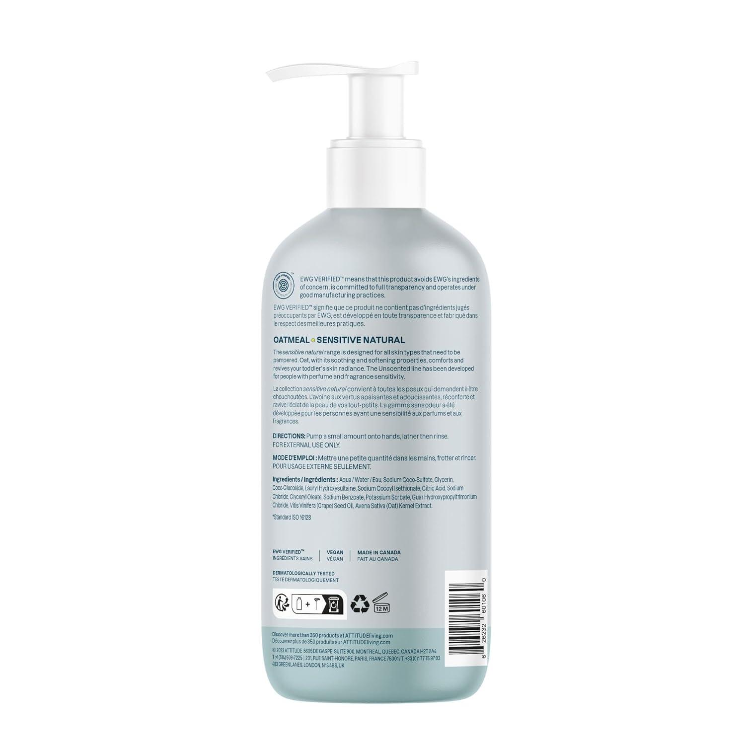 image:imageATTITUDE Baby 2in1 Shampoo and Body Wash EWG Verified Plant and MineralBased Ingredients Vegan and CrueltyFree Products for Sensitive Skin Unscented 16 Fl Oz16 Fl Oz Pack of 1
