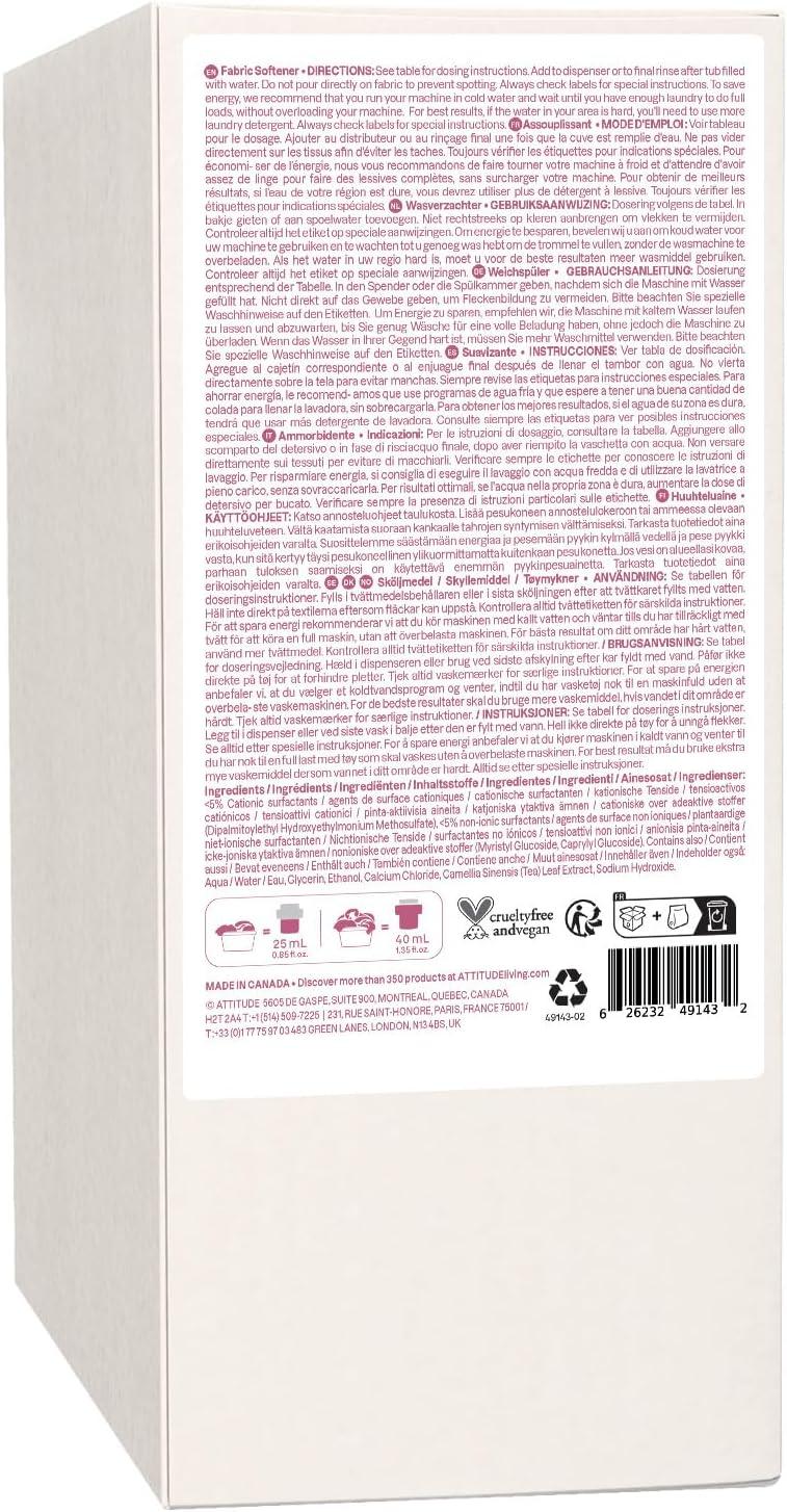 image:imageATTITUDE Baby Fabric Softener Plant and MineralBased Ingredients HE Compatible Vegan and Crueltyfree Laundry and Household Products Sweet Lullaby 40 Loads 338 Fl OzUnscented