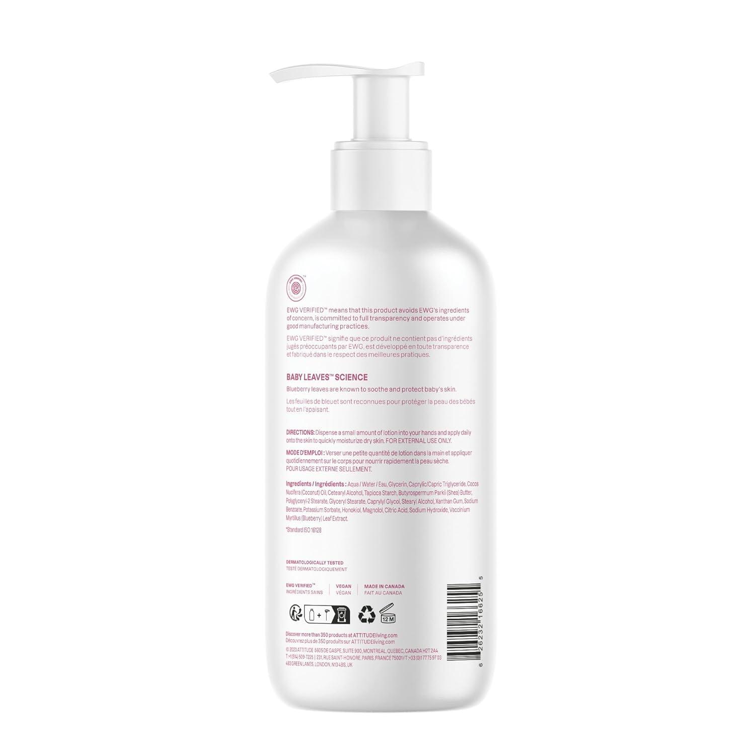image:imageATTITUDE Baby Lotion EWG Verified Moisturizer Dermatologically Tested Moisturizing Cream Vegan and CrueltyFree Unscented 16 Fl OzUnscented