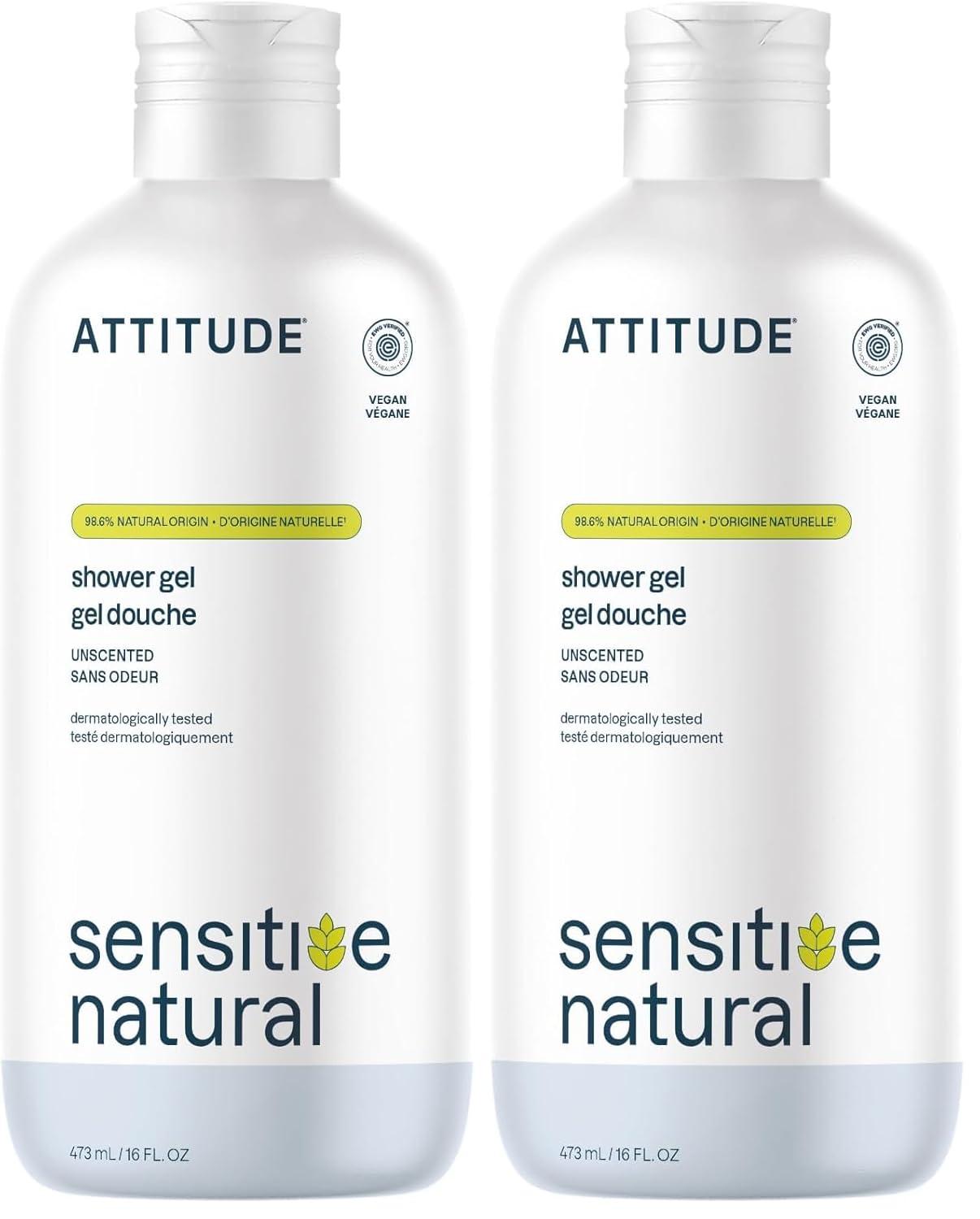 image:imageATTITUDE Body Wash for Sensitive Skin with Oat EWG Verified Dermatologically Tested Vegan Extra Gentle Unscented 16 Fl OzUnscented