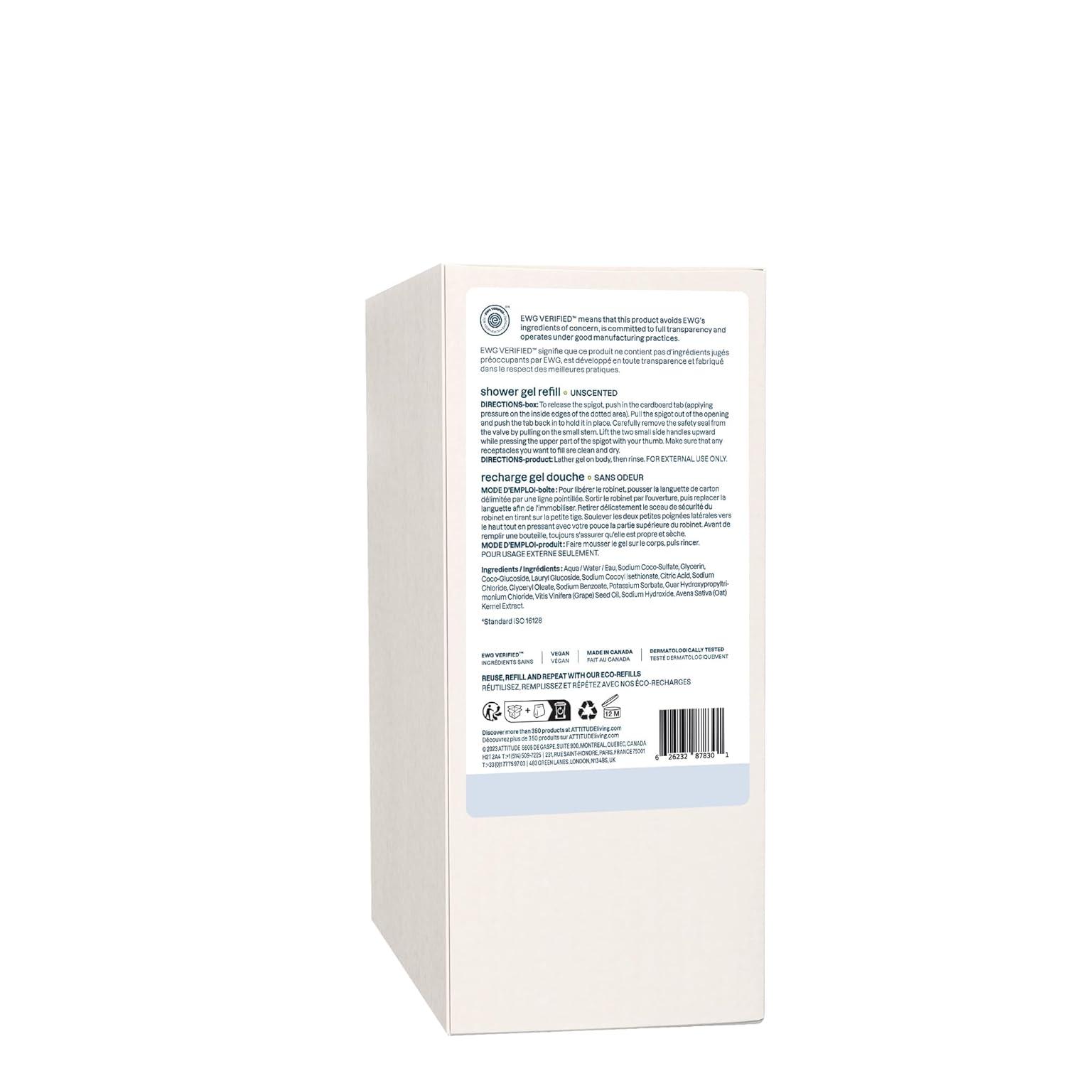 image:imageATTITUDE Body Wash for Sensitive Skin with Oat EWG Verified Dermatologically Tested Vegan Extra Gentle Unscented 16 Fl OzUnscented