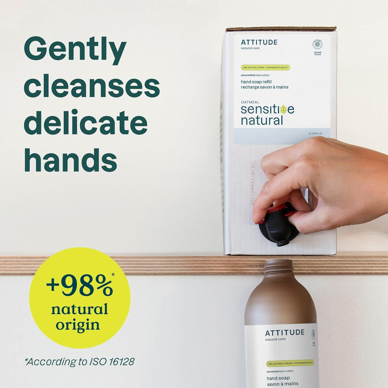 image:imageATTITUDE Body Wash for Sensitive Skin with Oat EWG Verified Dermatologically Tested Vegan Extra Gentle Unscented 16 Fl OzUnscented