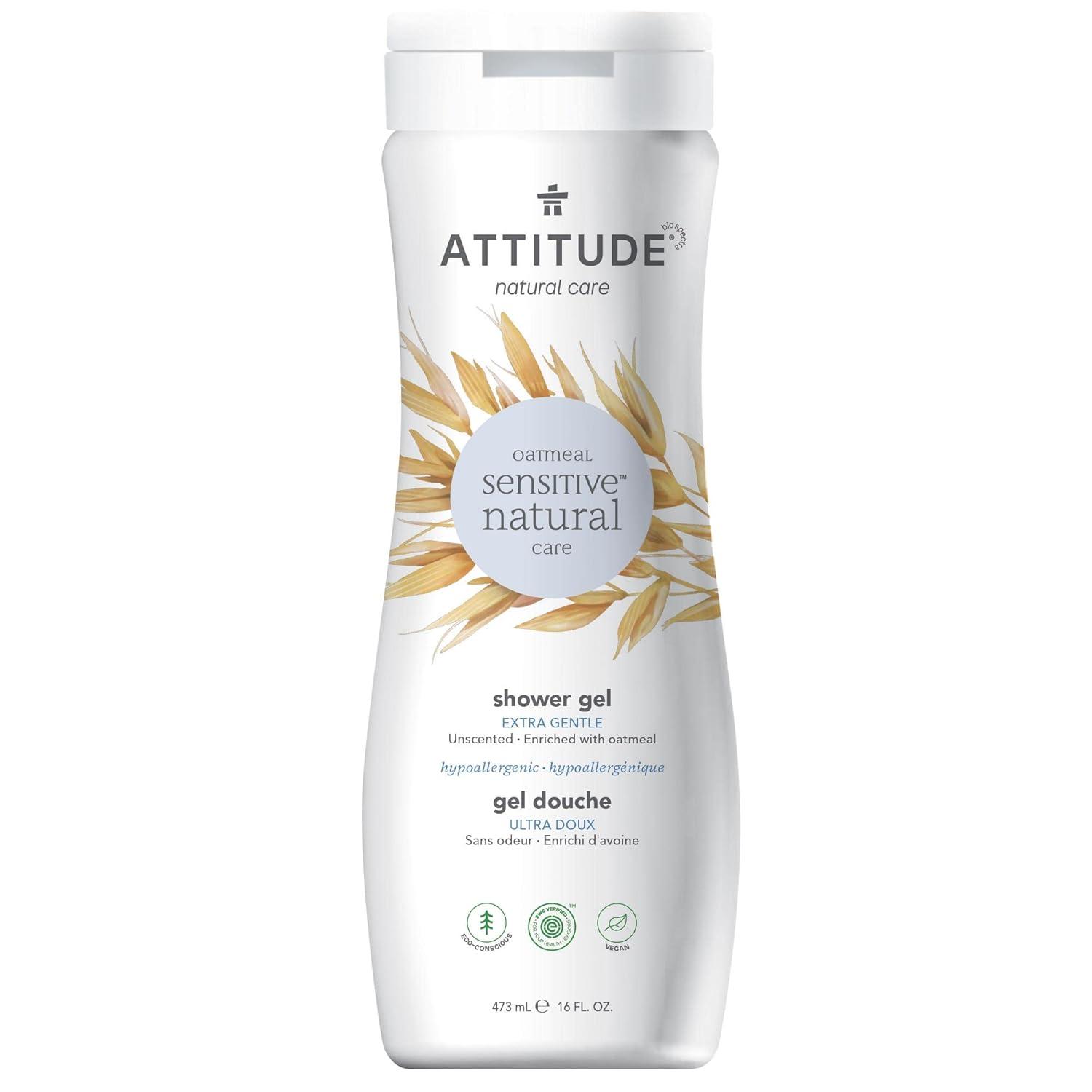 image:imageATTITUDE Body Wash for Sensitive Skin with Oat EWG Verified Dermatologically Tested Vegan Extra Gentle Unscented 16 Fl OzUnscented