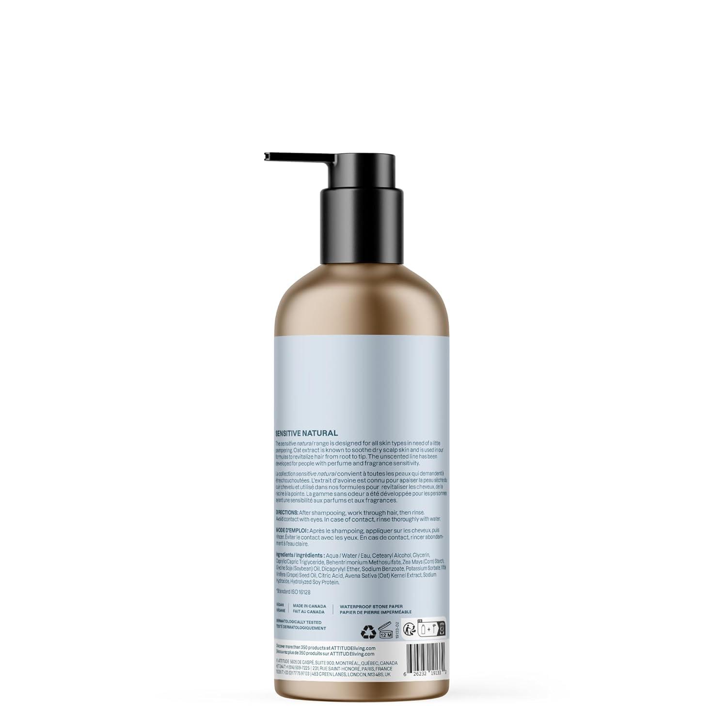 image:imageATTITUDE Conditioner with Essential Oils Vegan amp PlantBased Aluminum Bottle 16 Fl OzUnscented