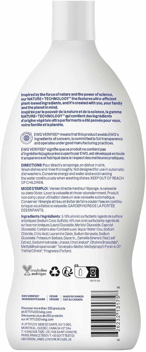 image:imageATTITUDE Dish Soap EWG Verified PlantBased amp Vegan Dishwashing Liquid Naturally Derived Olive and Coriander Scent 237 Fl OzCoriander Olive