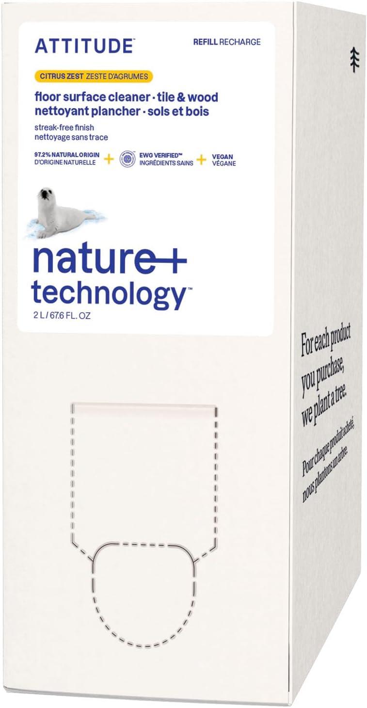 image:imageATTITUDE Floor Cleaner EWG Verified StreakFree Vegan amp PlantBased for Tile Wood amp Laminate Floors Citrus Zest Scent 352 Fl OzCitrus Zest