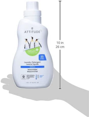image:imageATTITUDE Liquid Laundry Detergent EWG Verified HE Compatible PlantBased amp Vegan Natural Laundry Soap Wildflowers Scent 35 Loads 355 Fl Oz
