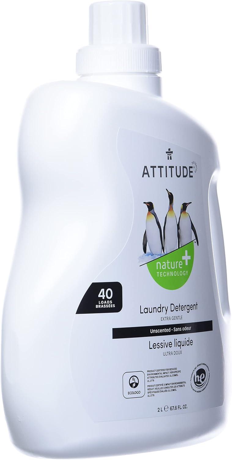 image:imageATTITUDE Liquid Laundry Detergent EWG Verified HE Compatible PlantBased amp Vegan Natural Laundry Soap Wildflowers Scent 40 Loads 676 Fl OzUnscented