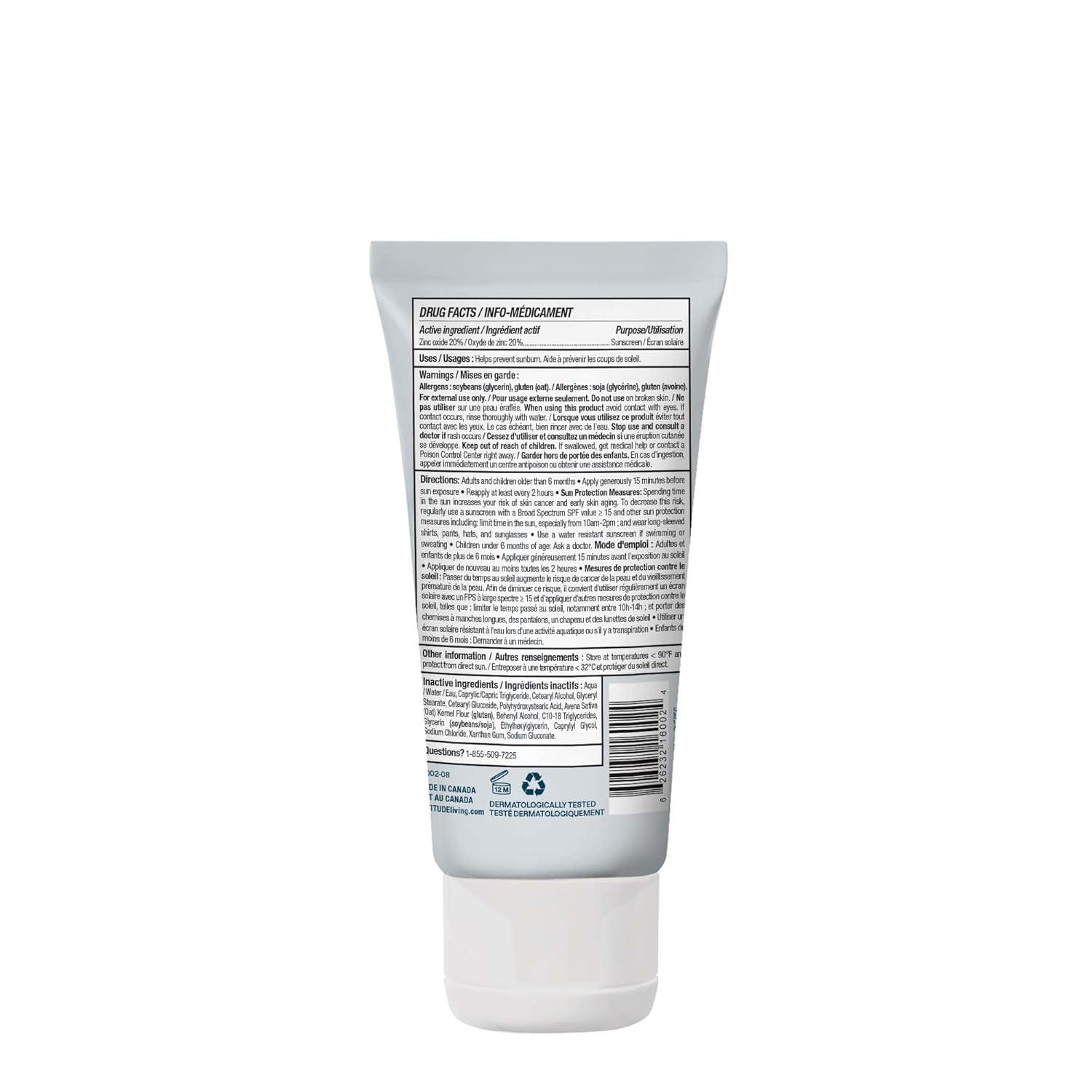 image:imageATTITUDE Mineral Sunscreen for Baby and Kids with Sensitive Skin EWG Verified Broad Spectrum UVAUVB Dermatologically Tested Plant and MineralBased Formula Vegan SPF 30 Unscented 26 Oz