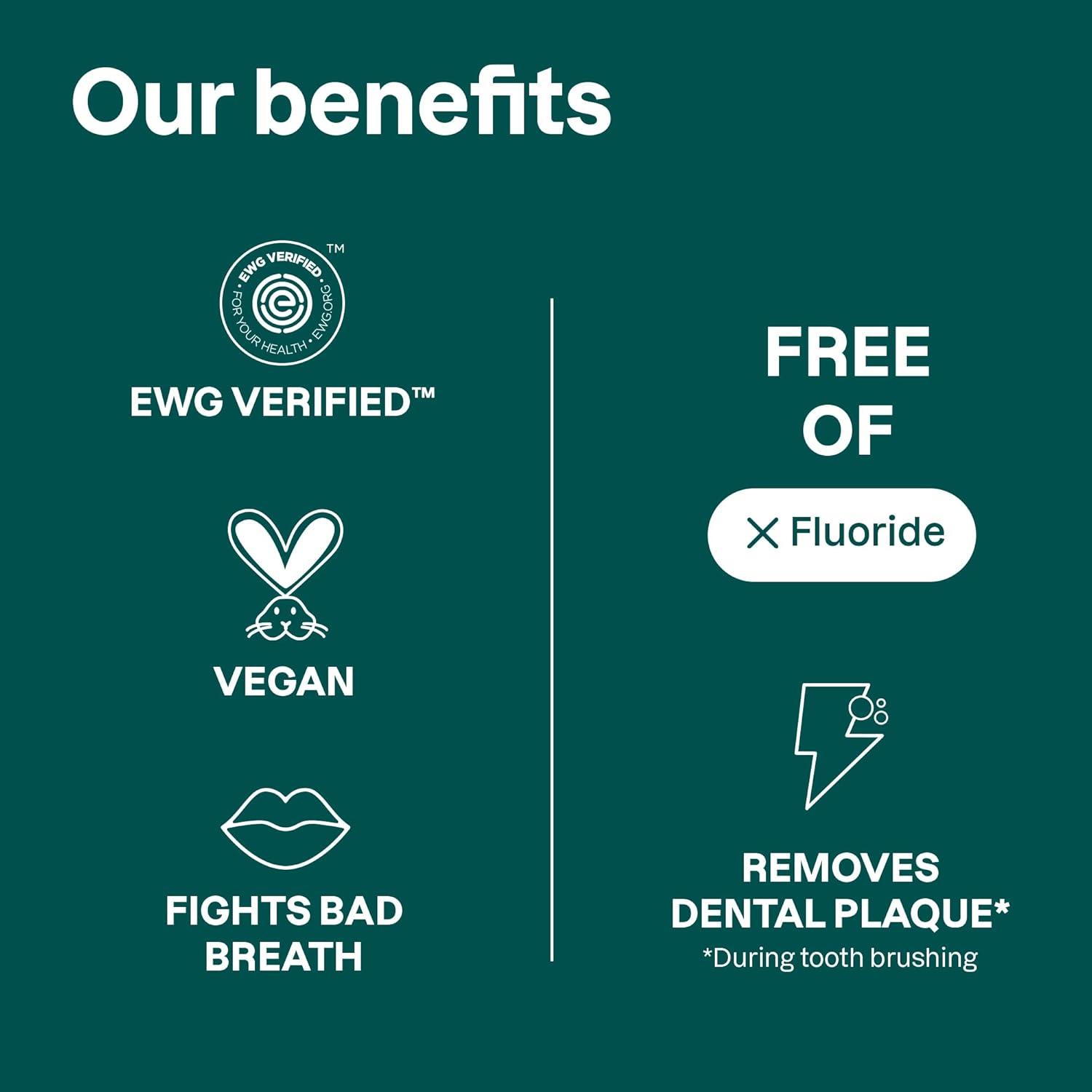 image:imageAttitude FluorideFree Sensitive Toothpaste Spearmint Flavor Vegan amp CrueltyFree SugarFree Plant amp MineralBased Ingredients Clean Oral Care 42 OzWhitening