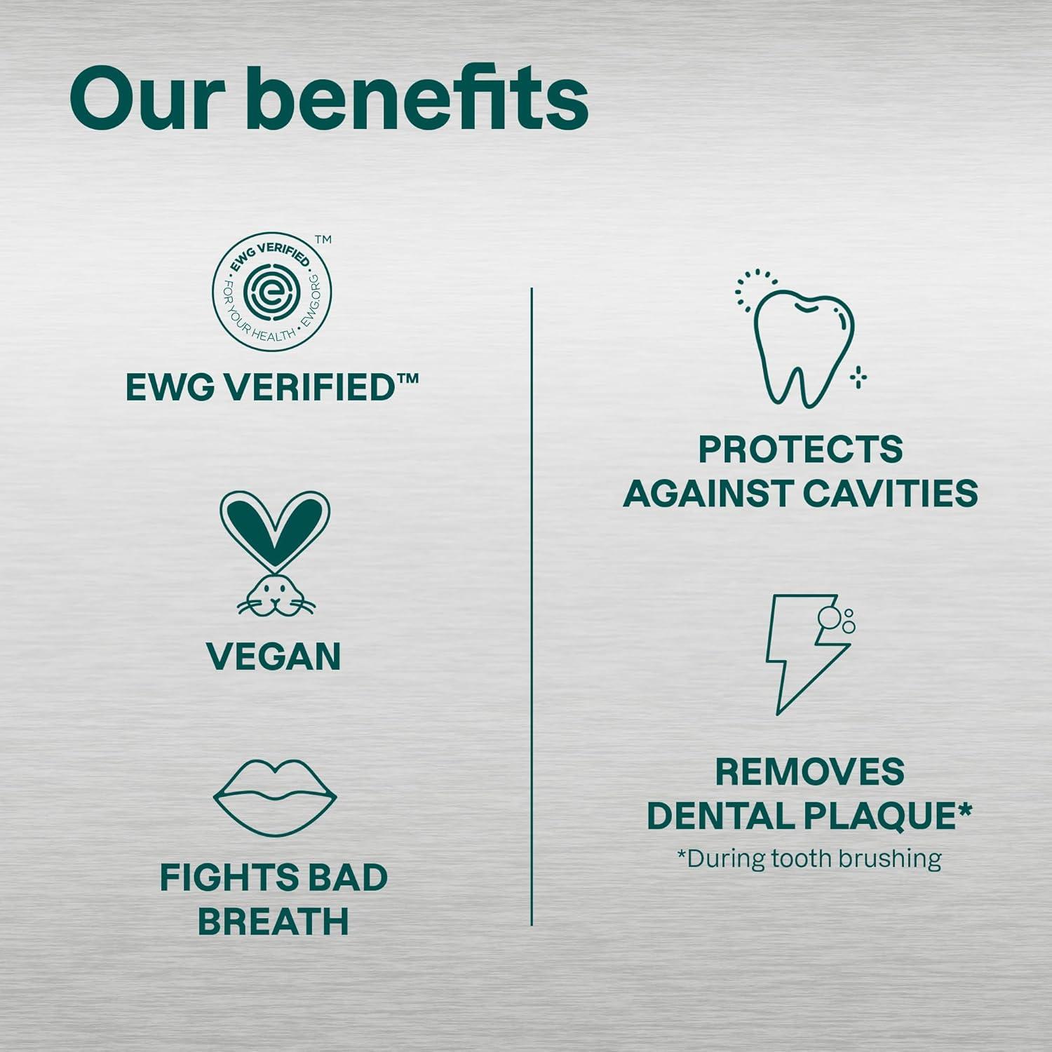 image:imageAttitude Sensitive Toothpaste with Fluoride Spearmint Flavor Vegan amp CrueltyFree SugarFree Plant amp MineralBased Ingredients Clean Oral Care 42 Oz