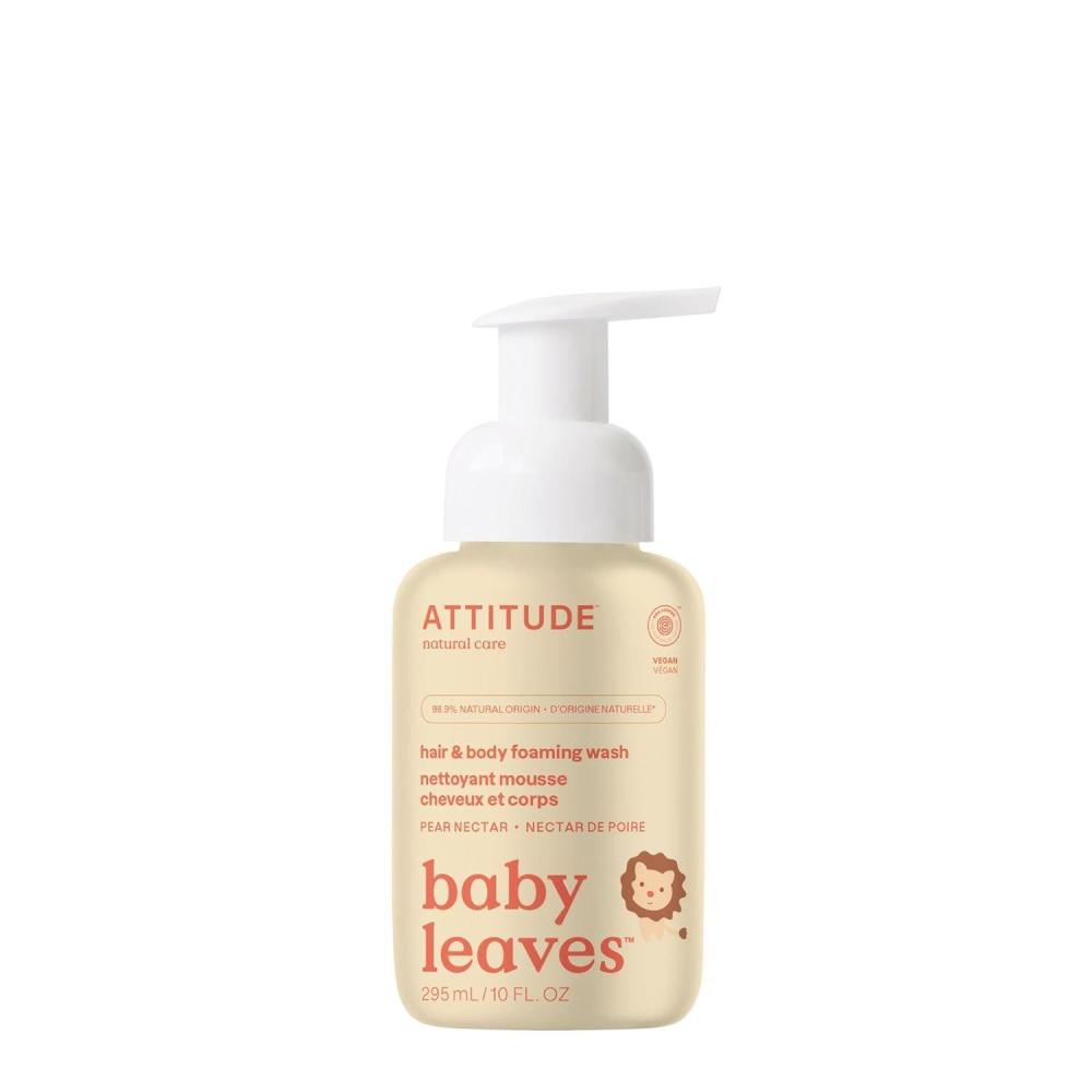 image:imageATTITUDE 2in1 Hair and Body Foaming Baby Wash EWG Verified Shampoo Soap Dermatologically Tested Made with Naturally Derived Ingredients Vegan Orange and Pomegranate 10 Fl OzPear Nectar
