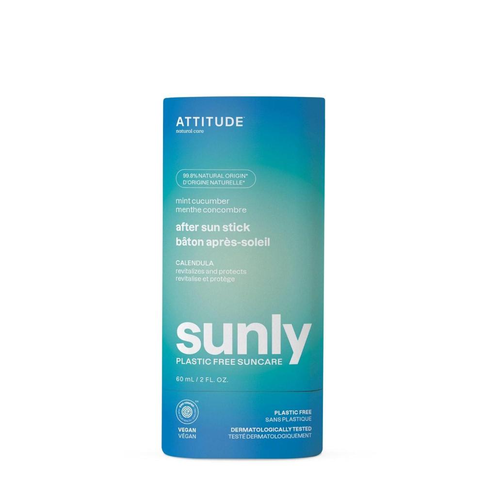 image:imageATTITUDE After Sun Care Stick EWG Verified PlasticFree Soothes and Hydrates Vegan and Mineral Based Formula Mint and Cucumber 2 Fl Oz211 Ounce Pack of 1