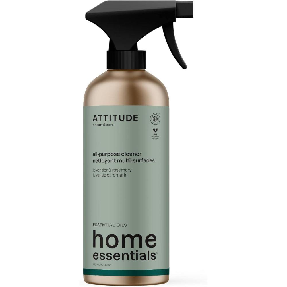 image:imageATTITUDE All Purpose Cleaner EWG Verified MultiSurface Products Vegan Naturally Derived Multipurpose Cleaning Spray Lavender and Rosemary 16 Fl OzLavender  Rosemary