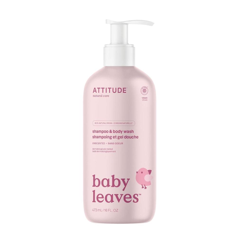 image:imageATTITUDE Baby 2in1 Shampoo amp Body Wash EWG Verified Fragrance Free amp Dermatologically Tested Vegan Unscented 16 Fl Oz16 Fl Oz Pack of 1