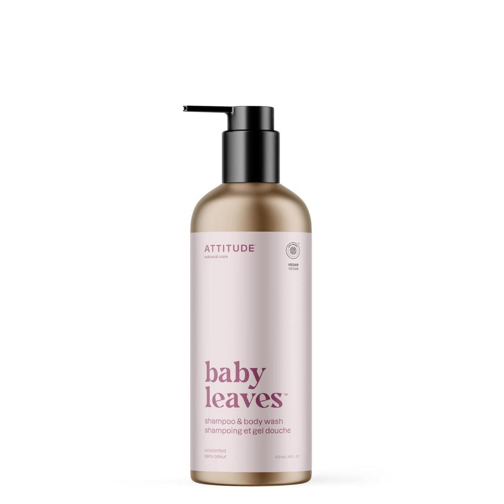 image:imageATTITUDE Baby 2in1 Shampoo and Body Wash EWG Verified Dermatologically Tested Made with Naturally Derived Ingredients Vegan Unscented Reusable Aluminum Bottle 16 Fl Oz
