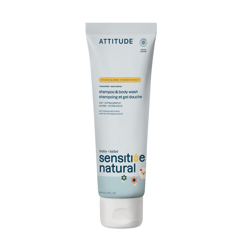 image:imageATTITUDE Baby 2in1 Shampoo and Body Wash EWG Verified Plant and MineralBased Ingredients Vegan and CrueltyFree Products for Sensitive Skin Unscented 16 Fl Oz8 Fl Oz Pack of 1