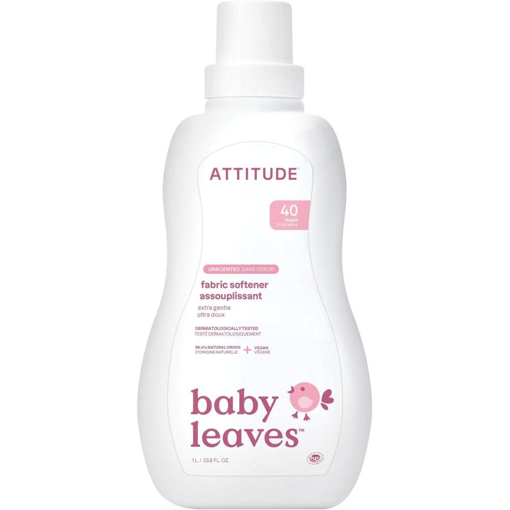 image:imageATTITUDE Baby Fabric Softener Plant and MineralBased Ingredients HE Compatible Vegan and Crueltyfree Laundry and Household Products Sweet Lullaby 40 Loads 338 Fl OzUnscented