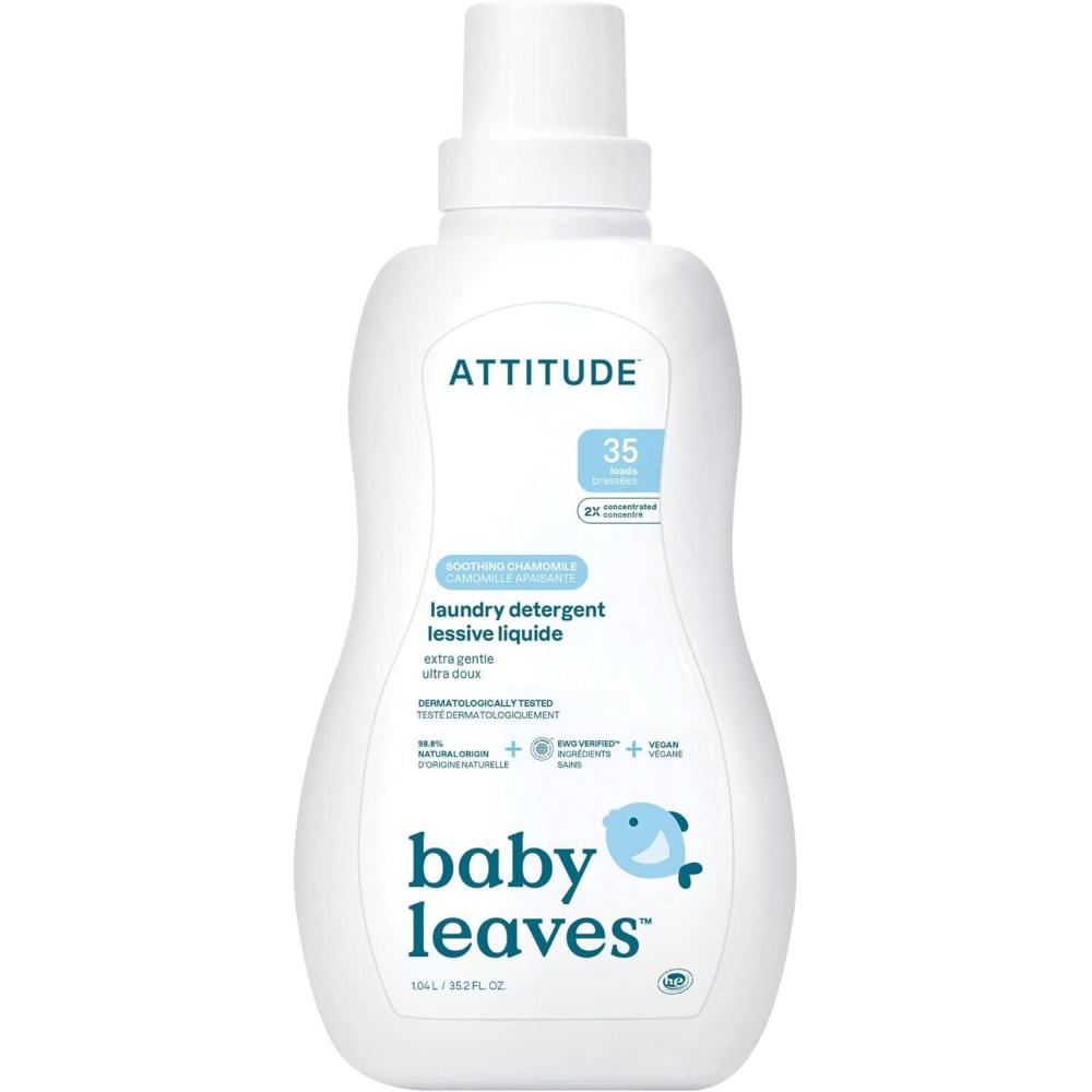 image:imageATTITUDE Baby Laundry Detergent EWG Verified Plant and MineralBased Formula HE Compatible Vegan Household Products Pear Nectar 35 Loads 355 Fl OzSoothing Chamomile