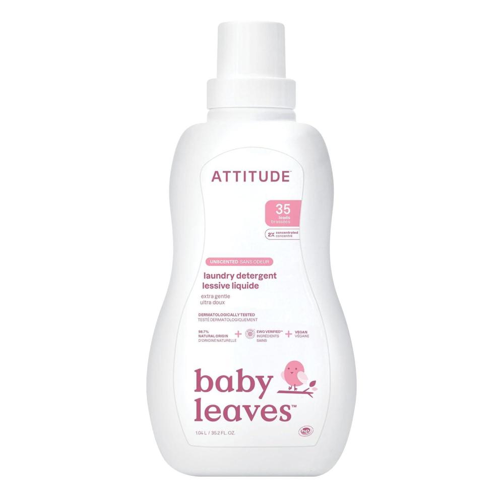 image:imageATTITUDE Baby Laundry Detergent EWG Verified Plant and MineralBased Formula HE Compatible Vegan Household Products Unscented 35 Loads 352 Fl Oz