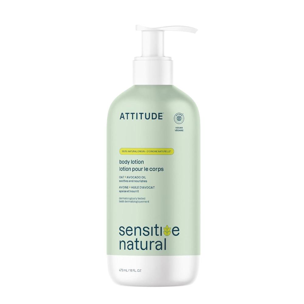 image:imageATTITUDE Body Lotion for Sensitive Skin with Oat EWG Verified Dermatologically Tested Vegan Extra Gentle Unscented 16 Fl OzAvocado Oil