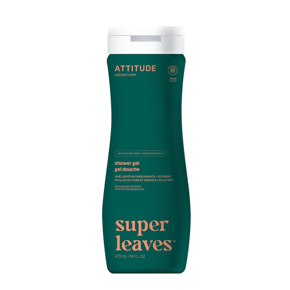 image:imageATTITUDE Body Wash EWG Verified Shower Gel Dermatologically Tested Plant and MineralBased Vegan Personal Care Products Red Vine Leaves 16 Fl OzRed Vine Leaves
