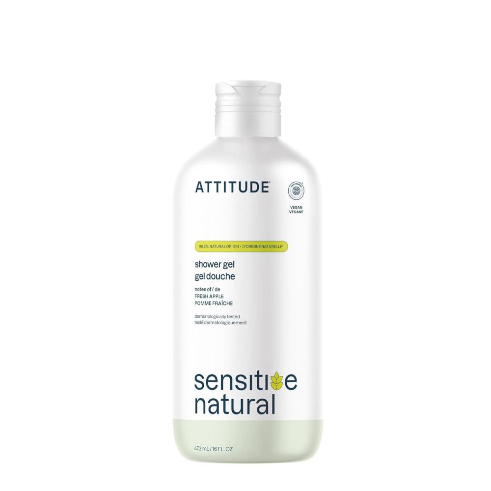 image:imageATTITUDE Body Wash for Sensitive Skin with Oat EWG Verified Dermatologically Tested Vegan Extra Gentle Unscented 16 Fl OzFresh Apple