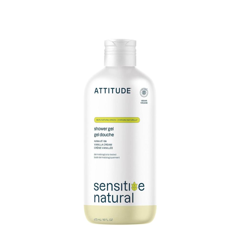 image:imageATTITUDE Body Wash for Sensitive Skin with Oat EWG Verified Dermatologically Tested Vegan Extra Gentle Unscented 16 Fl OzVanilla Cream