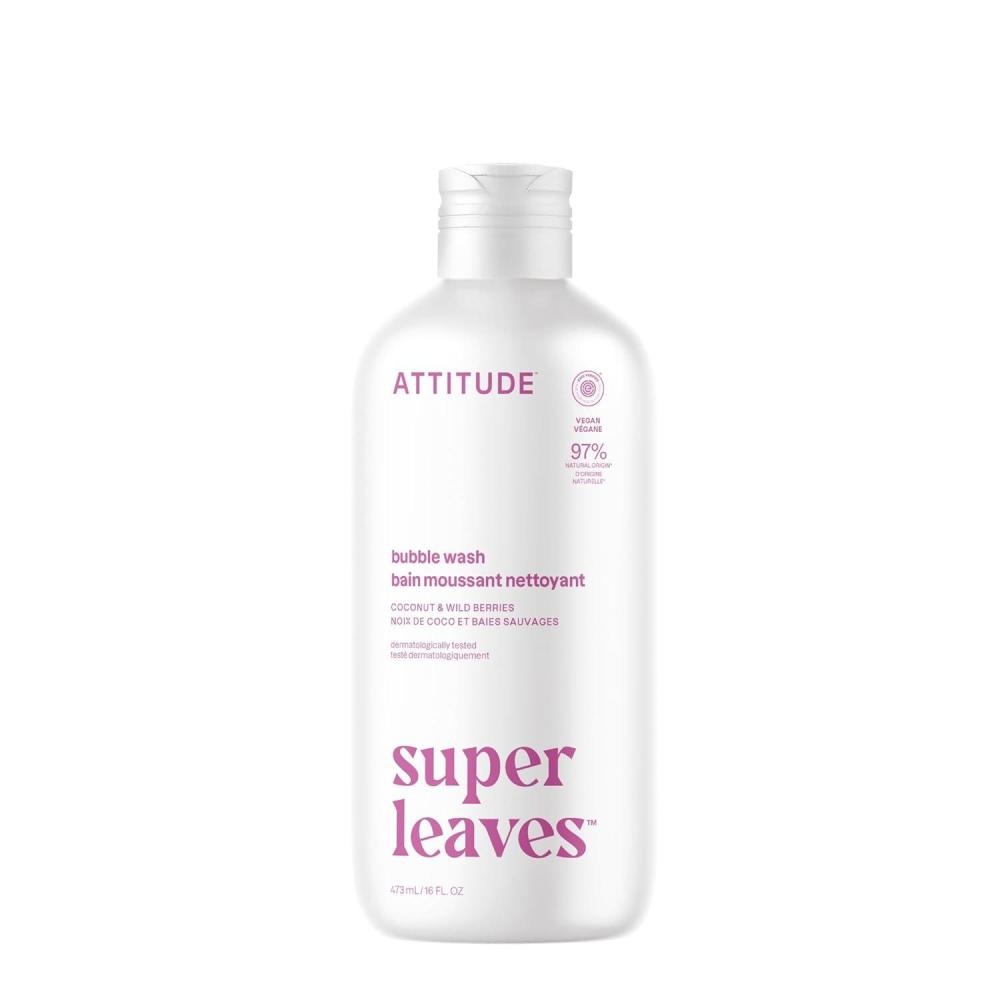 image:imageATTITUDE Bubble Bath EWG Verified Plant and MineralBased Dermatologically Tested Vegan Body Care Products Orange Blossom amp Eucalyptus 16 Fl OzCoconut  Wild Berries