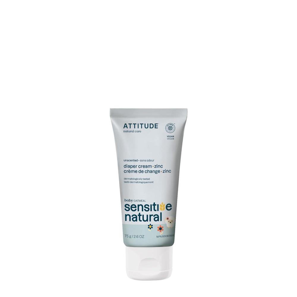 image:imageATTITUDE Diaper Cream with Zinc amp Oatmeal for Baby with Sensitive Skin Plant and Mineral Based Dermatologically Tested Vegan Unscented 26 Oz