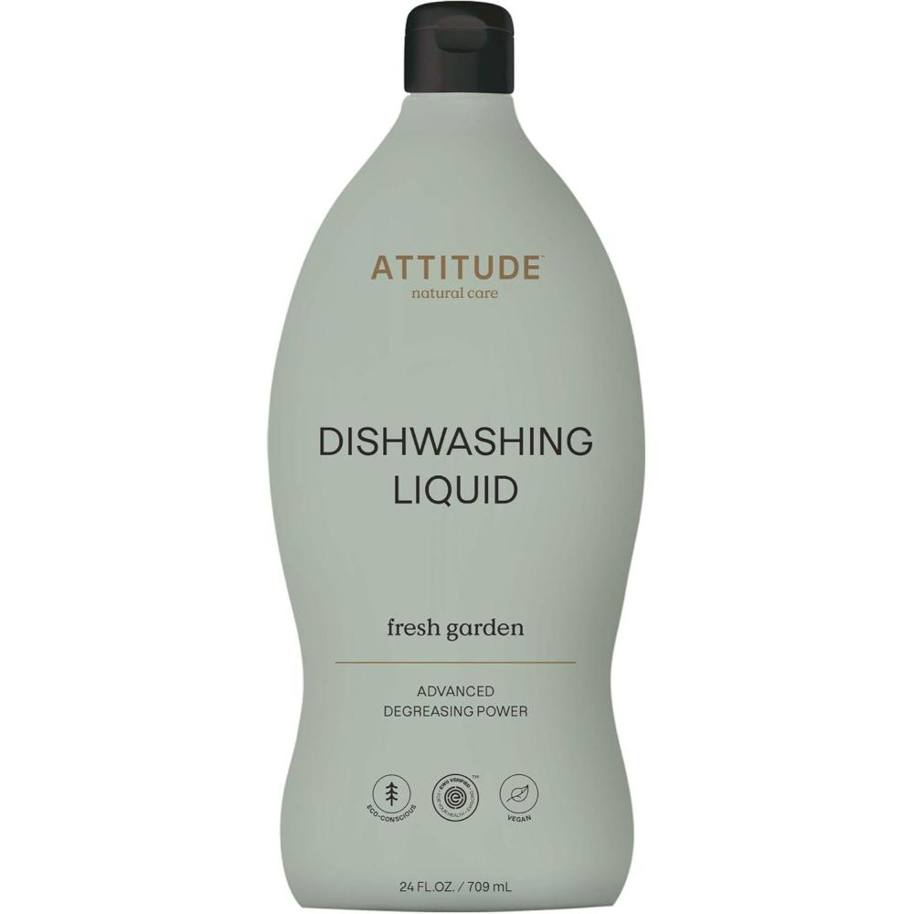 image:imageATTITUDE Dish Soap EWG Verified PlantBased amp Vegan Dishwashing Liquid Naturally Derived Fresh Garden Scent 24 Fl OzFresh Garden