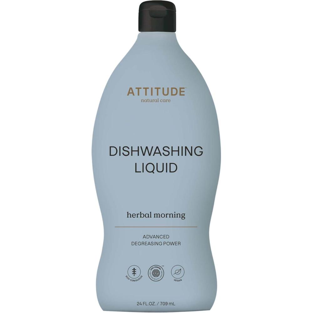 image:imageATTITUDE Dish Soap EWG Verified PlantBased amp Vegan Dishwashing Liquid Naturally Derived Italian Lemon Scent 24 Fl Oz