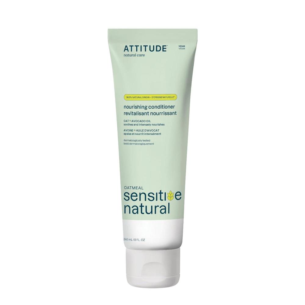 image:imageATTITUDE Extra Gentle Hair Conditioner for Sensitive Dry Scalp Soothing Oat Naturally Derived Ingredients Dermatologically Tested Vegan Detangler 8 Fl OzNourishing