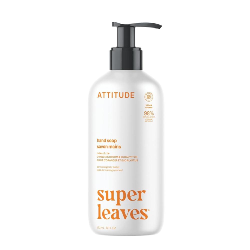 image:imageATTITUDE Liquid Hand Soap EWG Verified Plant and MineralBased Vegan Personal Care Products Orange Blossom amp Eucalyptus Scent 16 Fl OzOrange Blossom  Eucalyptus