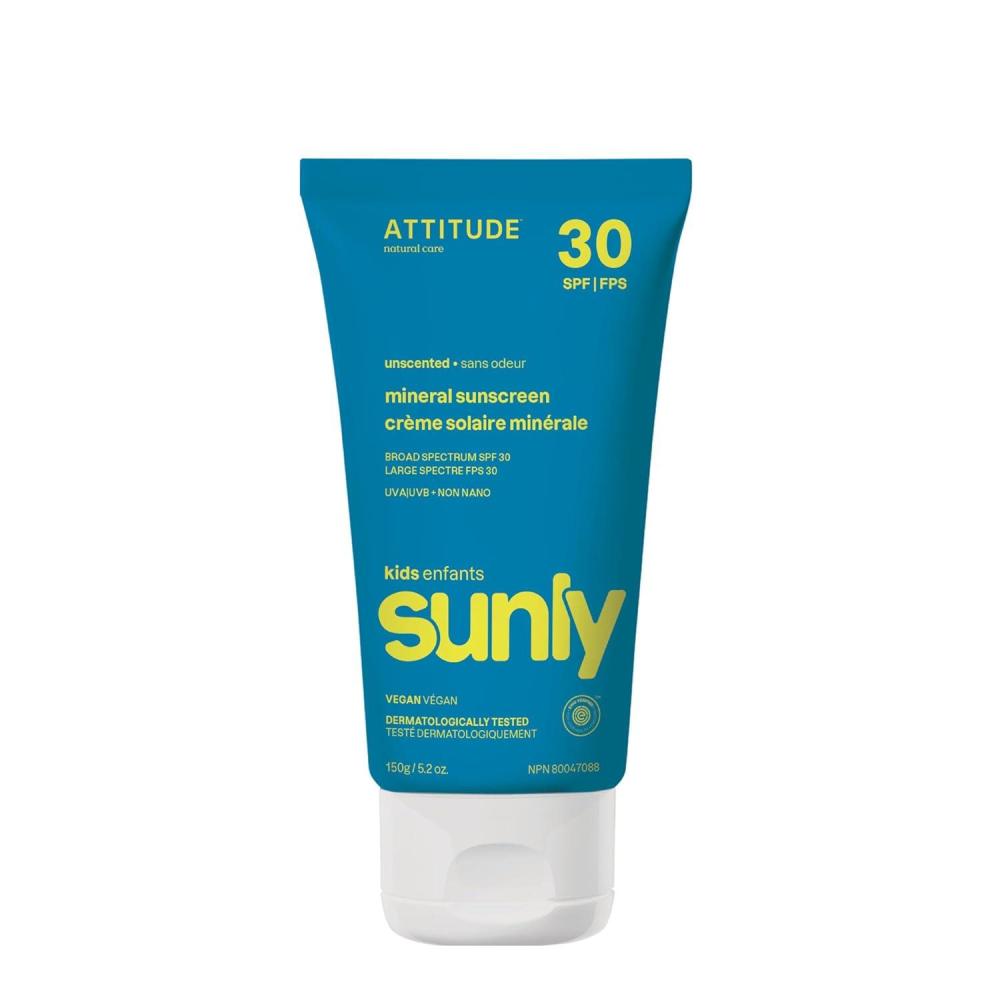 image:imageATTITUDE Mineral Sunscreen for Baby and Kids EWG Verified Broad Spectrum UVAUVB Dermatologically Tested Plant and MineralBased Formula Vegan SPF 30 Unscented 52 OzUnscented