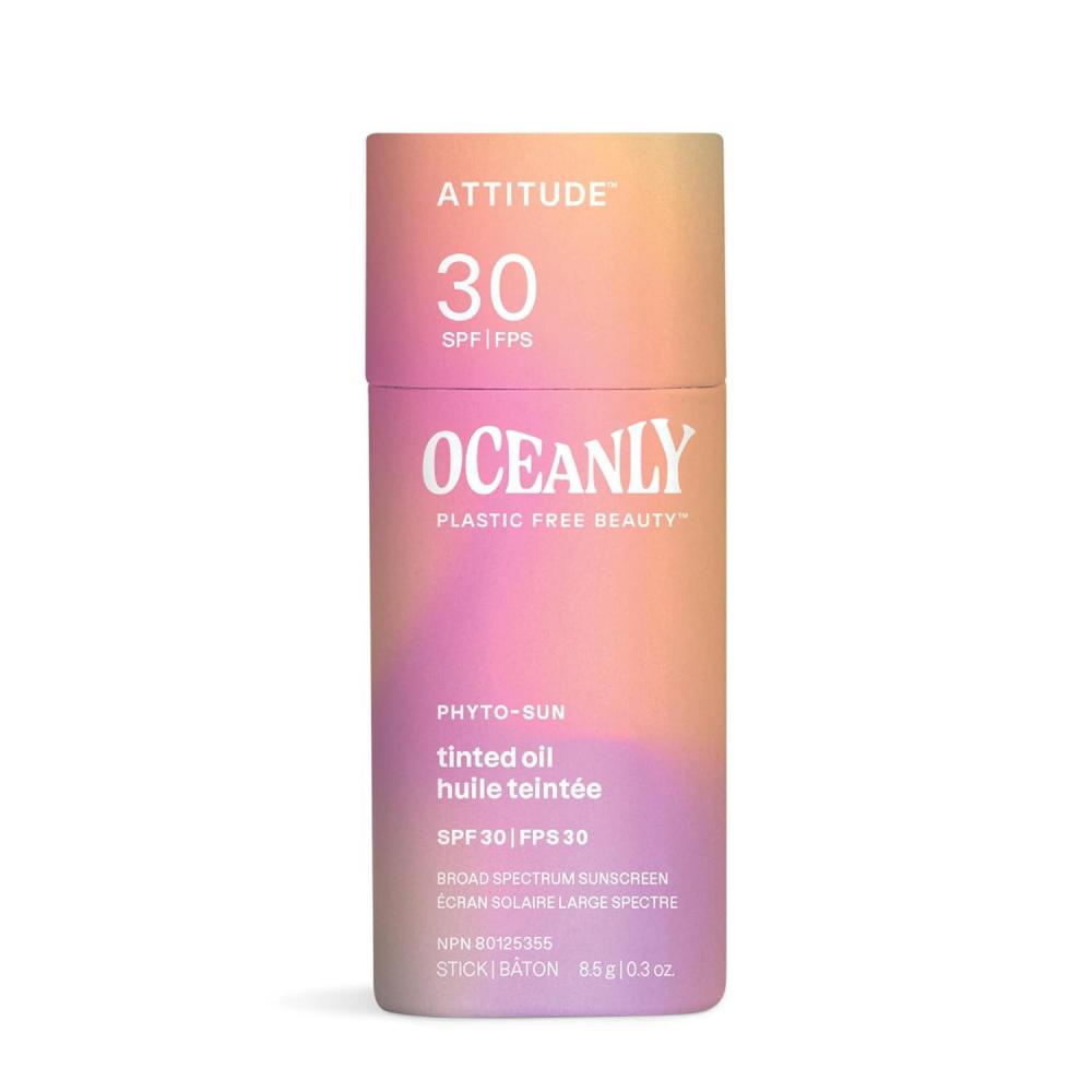 image:imageATTITUDE Oceanly Tinted Oil Stick with SPF 30 EWG Verified PlasticFree Broad Spectrum UVAUVB Protection with Zinc Oxide Universal Tint Unscented 03 Ounce03 Ounce Pack of 1