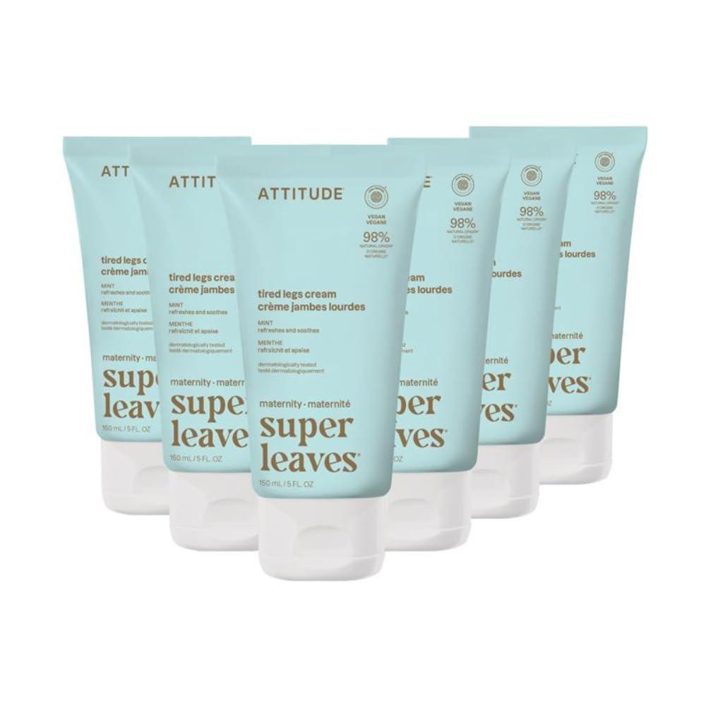 image:imageATTITUDE Pregnancy Tired Legs Cream EWG Verified Dermatologically Tested Plant and MineralBased Vegan Maternity Products Soothing and Refreshing Mint 5 Fl Oz5 Fl Oz Pack of 6
