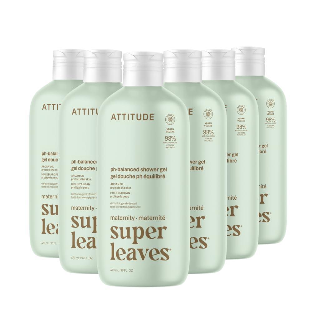 image:imageATTITUDE Pregnancy pHBalanced Body Wash EWG Verified Dermatologically Tested Plant and MineralBased Vegan Maternity Products Argan Leaf Extract 16 Fl Oz16 Fl Oz Pack of 6