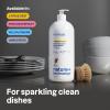 ATTITUDE Dish Soap Refill, EWG Verified, Plant-Based & Vegan Dishwashing Liquid, Naturally Derived, Olive & Coriander Scent, 135.3 Fl Oz(Wildflowers)