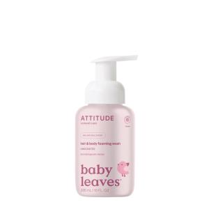 ATTITUDE 2-in-1 Hair and Body Foaming Baby Wash, EWG Verified Shampoo Soap, Dermatologically Tested, Made with Naturally Derived Ingredients, Vegan, Orange and Pomegranate, 10 Fl Oz(Unscented)
