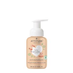 ATTITUDE 2-in-1 Hair and Body Foaming Baby Wash, EWG Verified Shampoo Soap, Dermatologically Tested, Made with Naturally Derived Ingredients, Vegan, Orange and Pomegranate, 10 Fl Oz(Orange & Pomegranate)