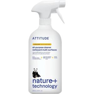 ATTITUDE All Purpose Cleaner Spray, EWG Verified, Vegan, Made with 94% Plant-Based Ingredients, Streak-Free for Kitchen, Bathroom, Glass & More, Lavender Scent, 27.1 Fl Oz(Citrus Zest)